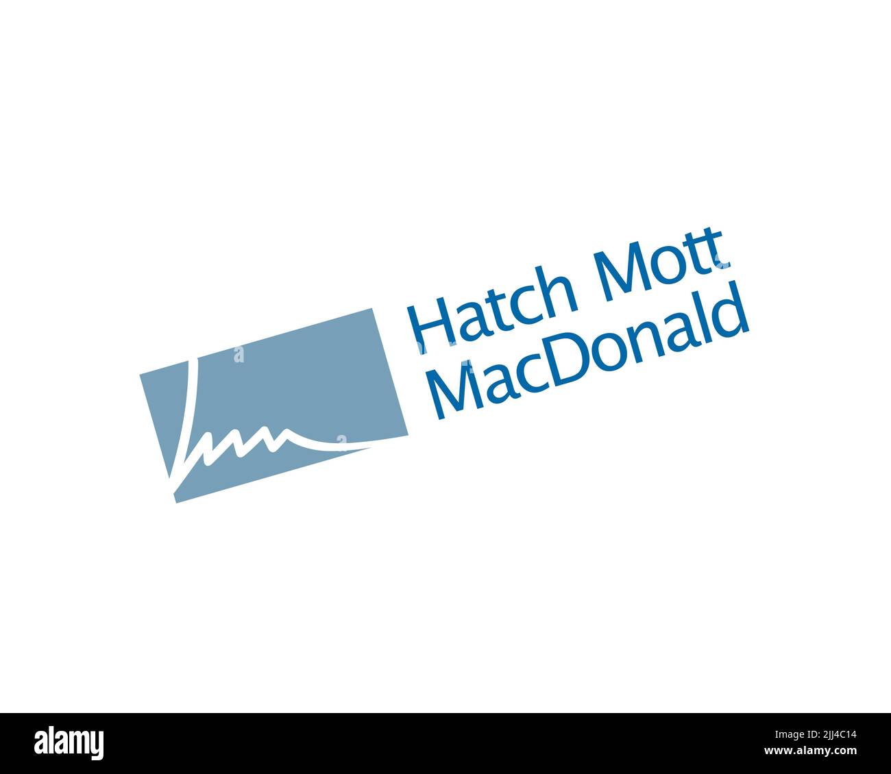 Hatch Mott MacDonald, Rotated Logo, White Background Stock Photo - Alamy