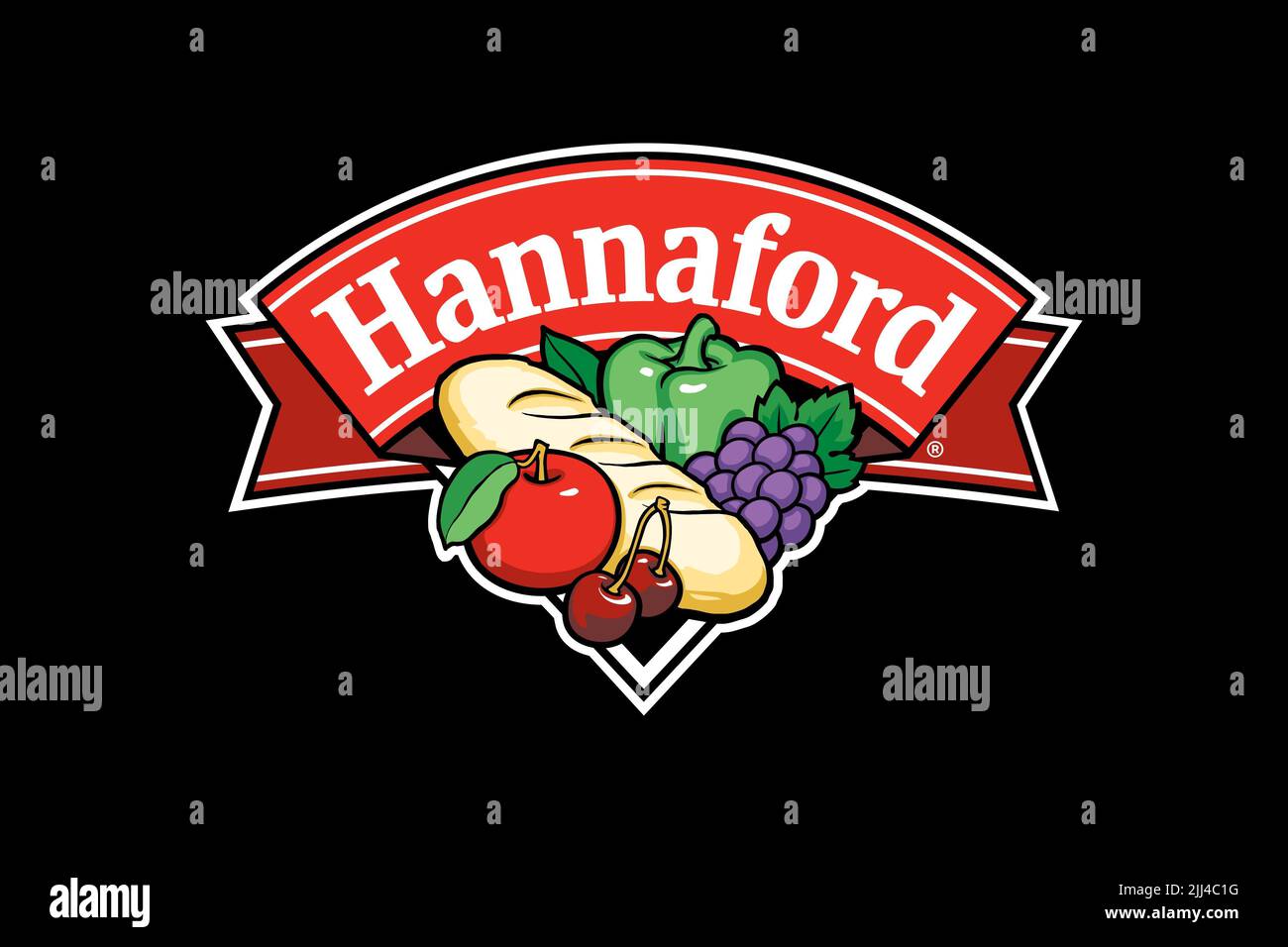 Hannaford Brothers Company, Logo, Black Background Stock Photo Alamy