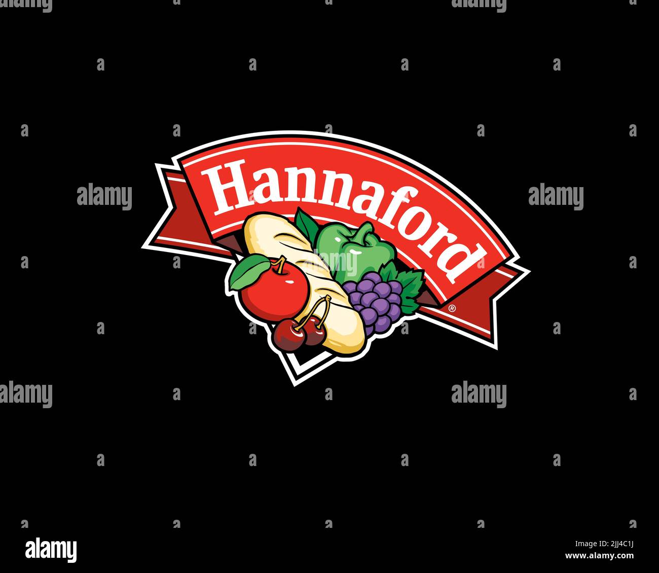 Hannaford Brothers Company, Rotated Logo, Black Background B Stock