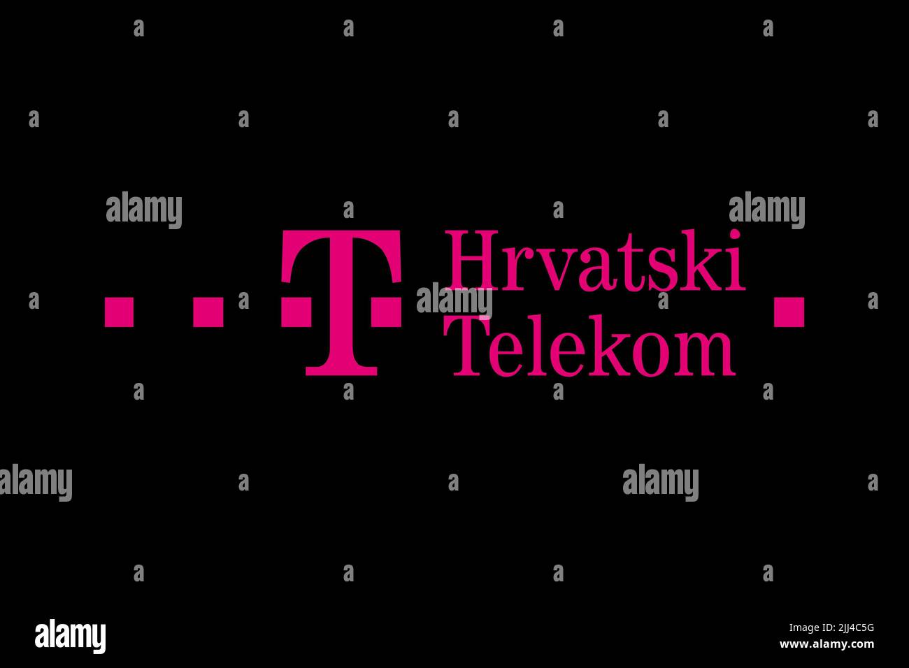 Hrvatski Telekom, Logo, Black background Stock Photo Alamy