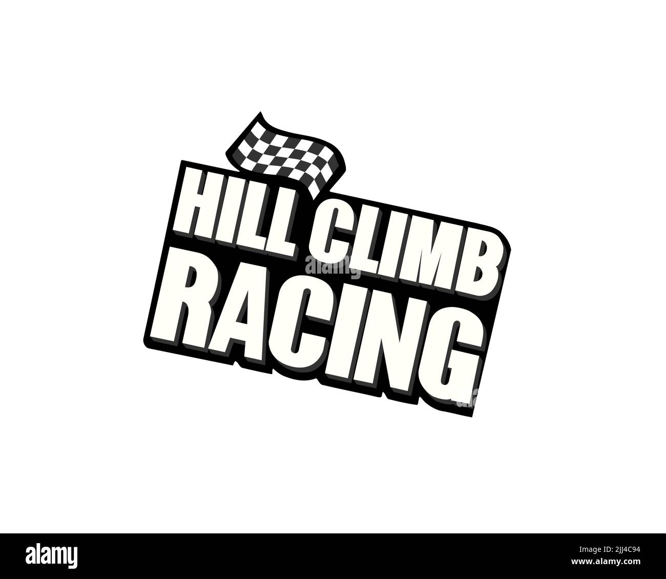 Hill Climb Racing video game, gedrehtes Logo, Weisser Hintergrund B