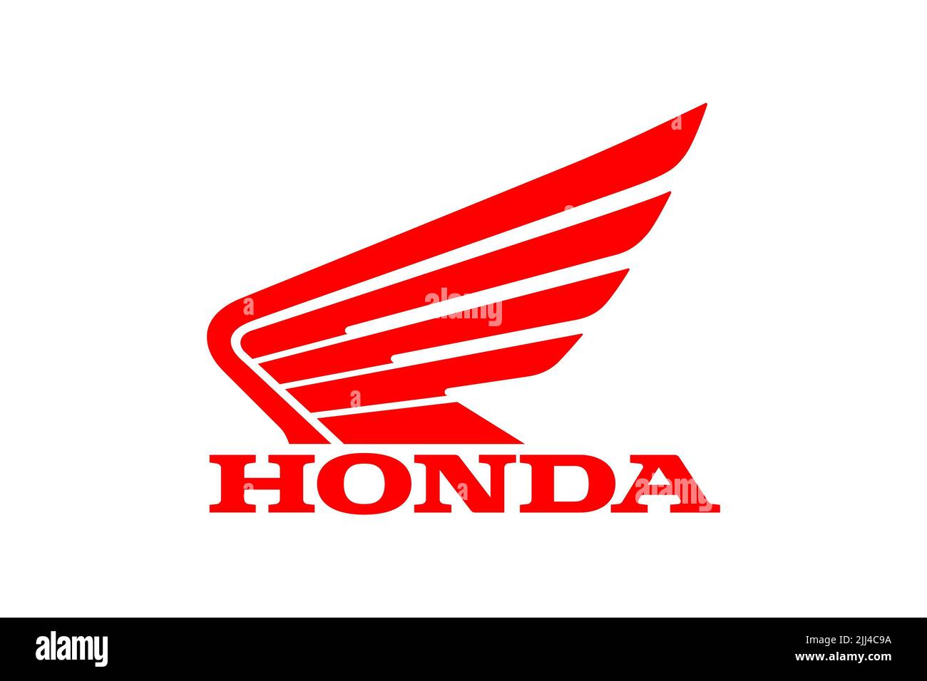 Honda Motorcycle and Scooter India, Logo, Weisser Hintergrund Stock Photo