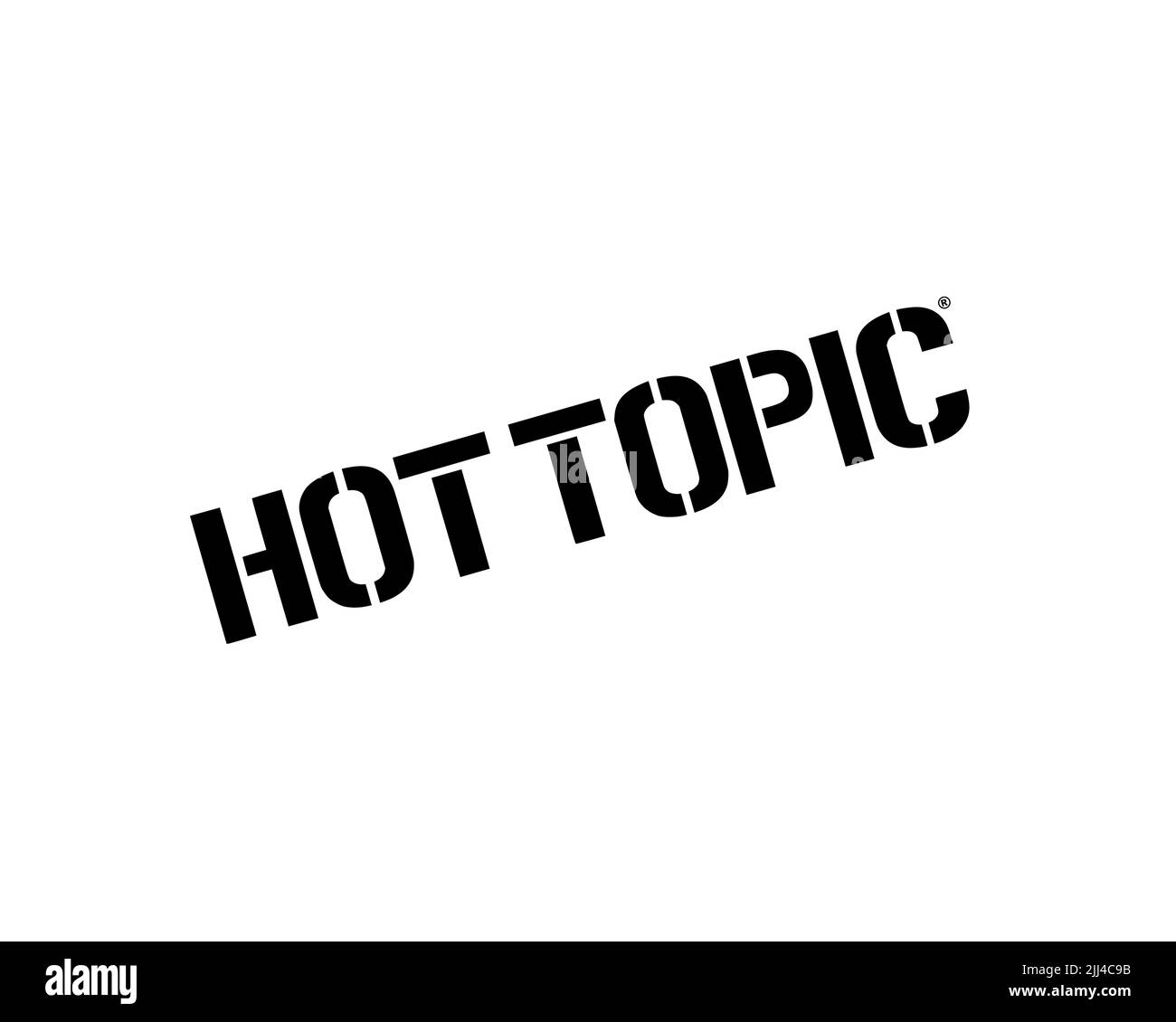 Hot Topic, rotated logo, white background Stock Photo Alamy