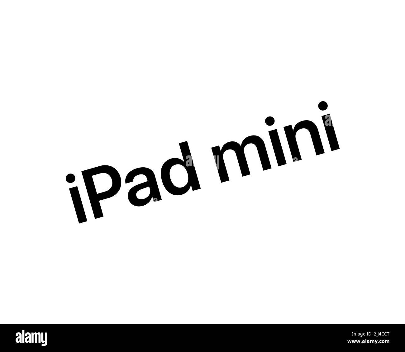 IPad Mini 5th generation, rotated logo, white background Stock Photo Alamy