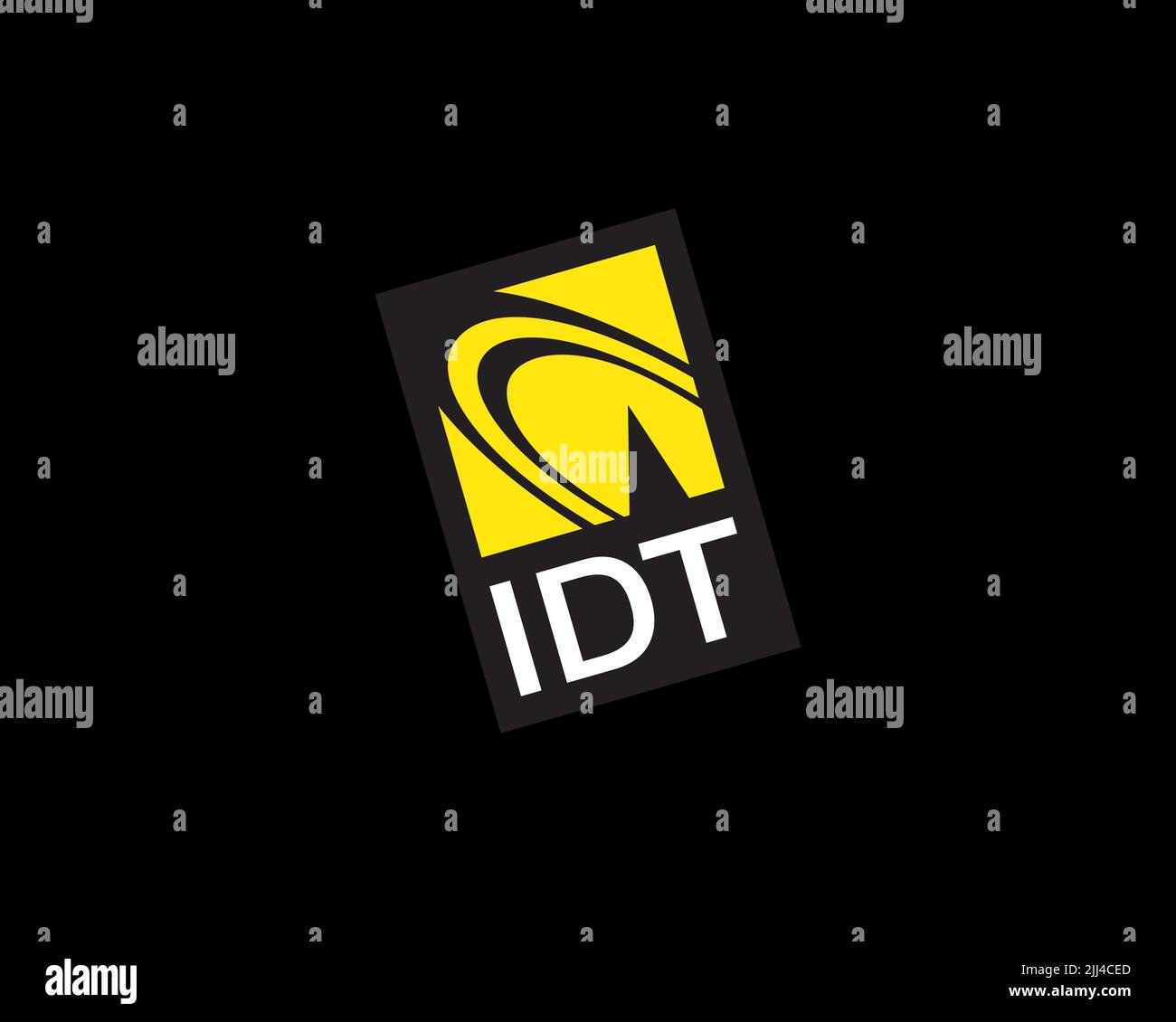 IDT Corporation, rotated logo, black background Stock Photo Alamy
