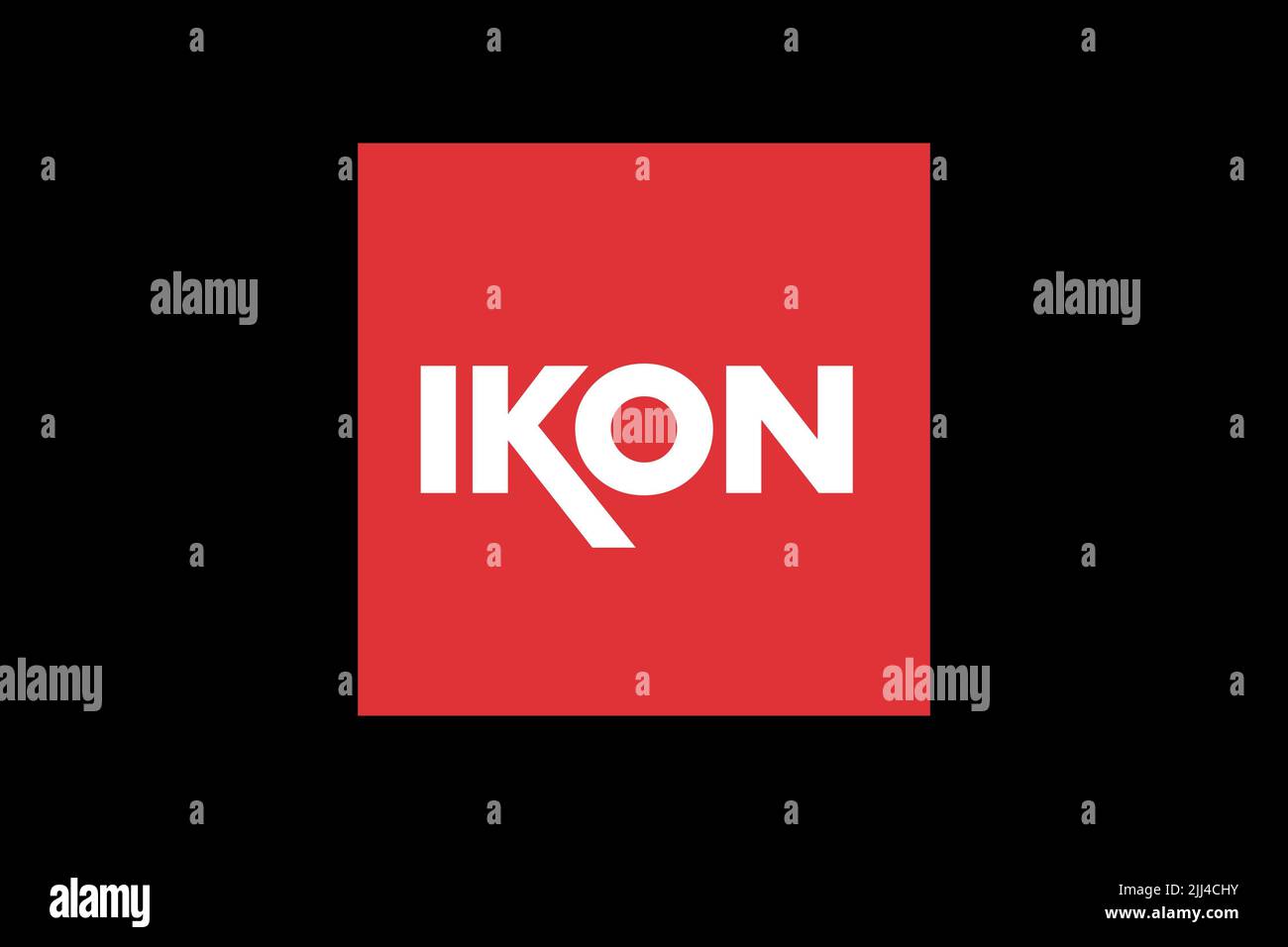 Ikon Office Solutions, Logo, Black background Stock Photo Alamy