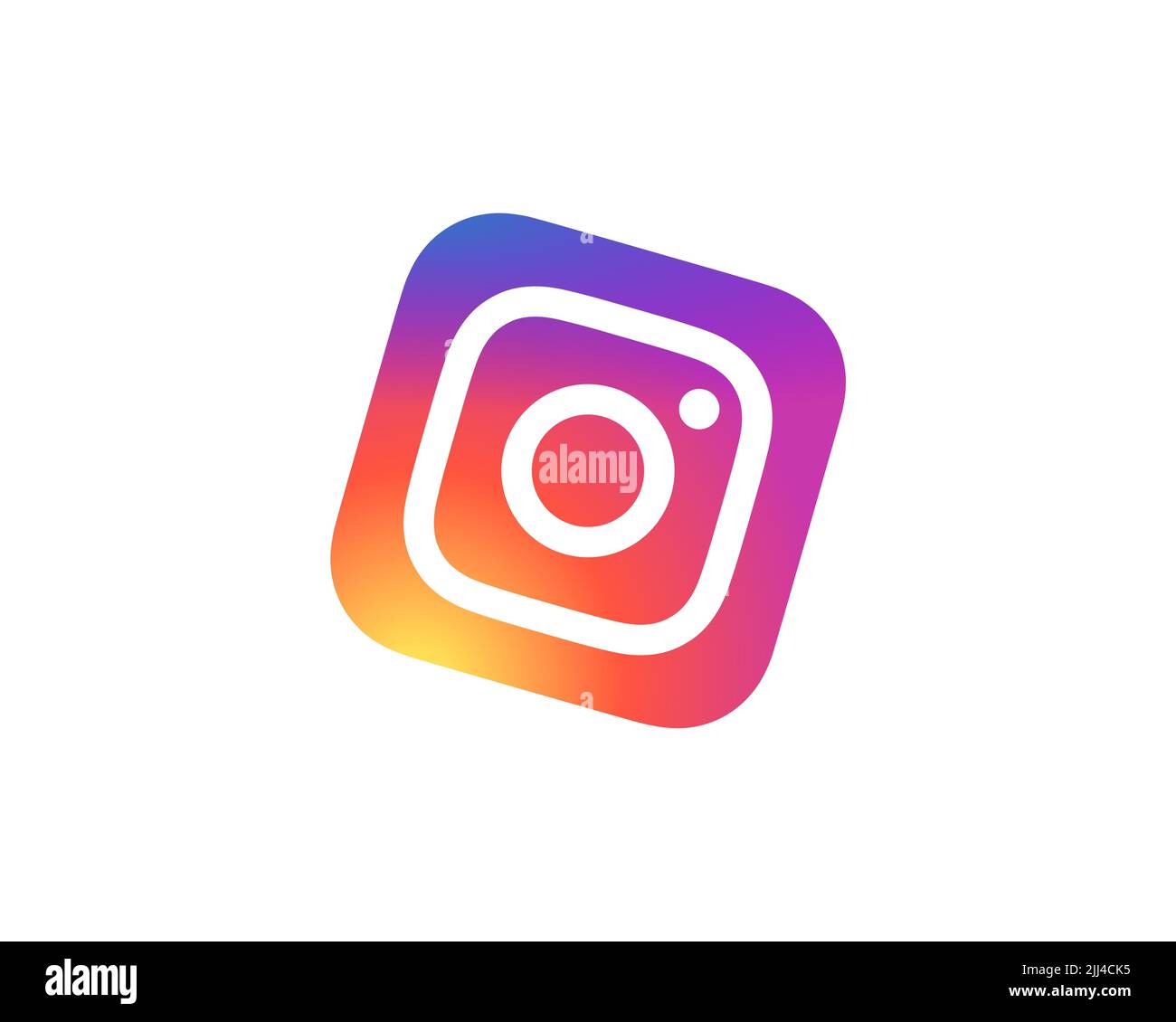 Instagram, rotated logo, white background B Stock Photo - Alamy