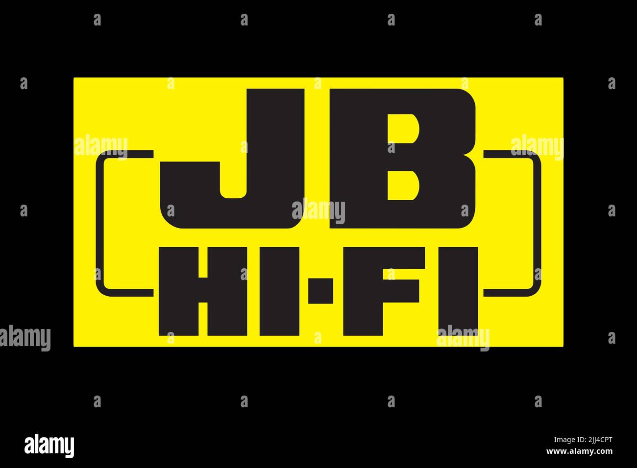 JB Hi Fi, Logo, Black Background Stock Photo Alamy