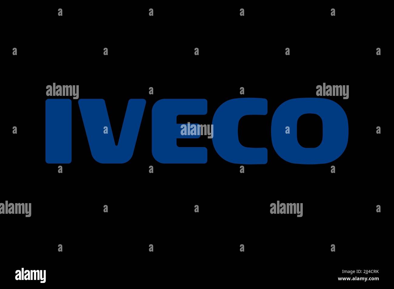 Iveco, Logo, Black background Stock Photo Alamy