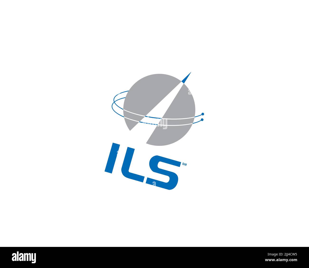 International Launch Services, rotated logo, white background B Stock