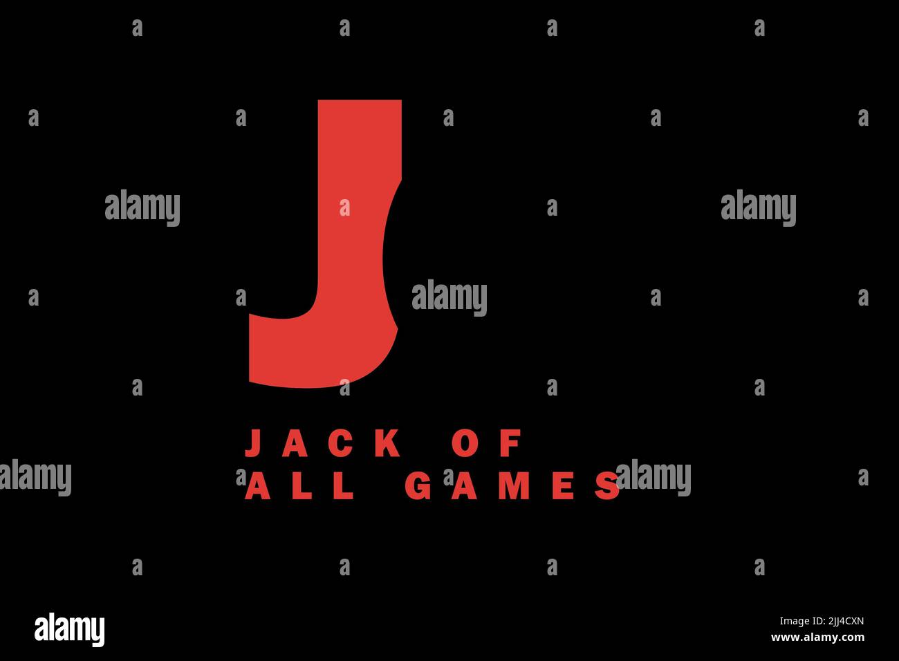 Jack of All Games, Logo, Black Background Stock Photo - Alamy