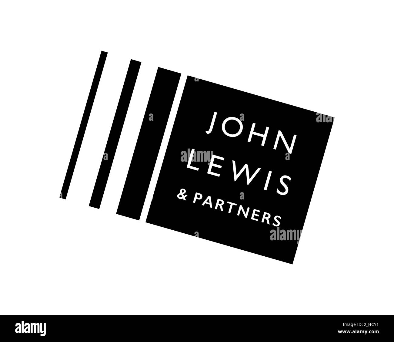John Lewis & Partners, rotated logo, white background B Stock Photo Alamy