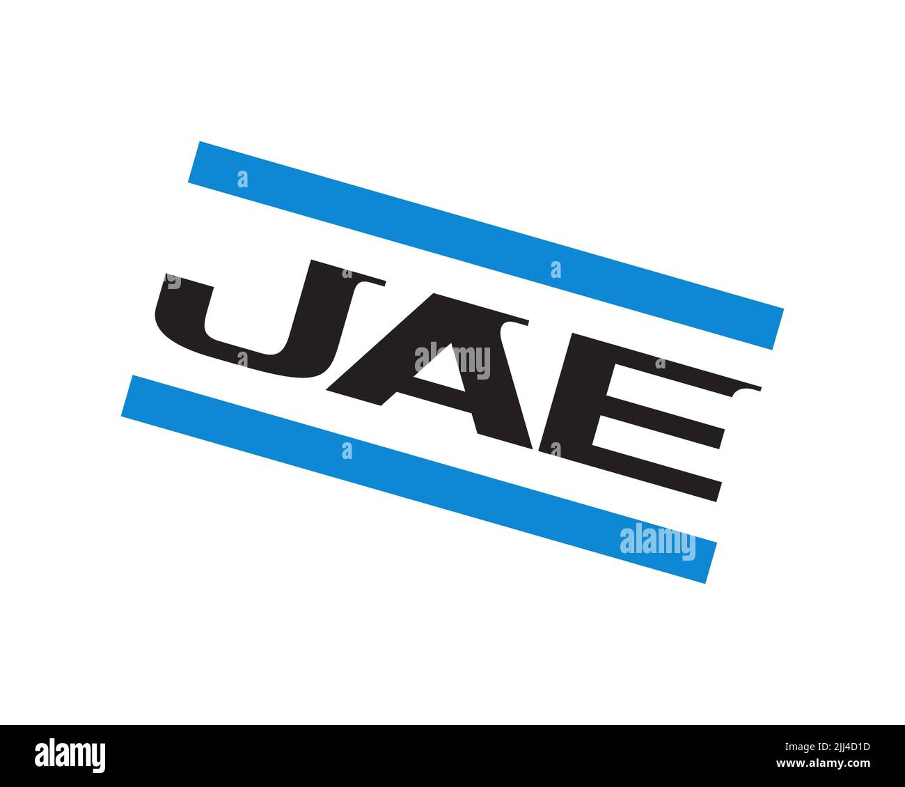 Japan Aviation Electronics, rotated logo, white background B Stock