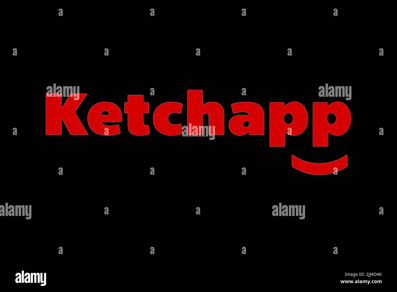 Ketchapp, Logo, Black background Stock Photo Alamy