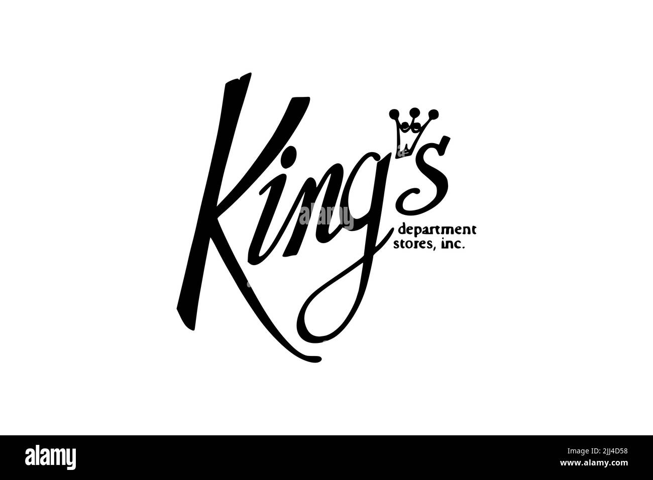 King's defunct discount store, Logo, White background Stock Photo Alamy