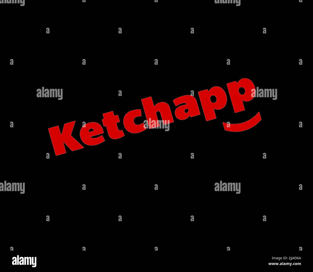 Ketchapp, rotated logo, black background Stock Photo Alamy