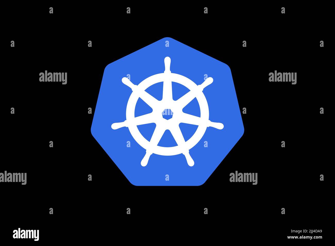 Kubernetes, Logo, Black background Stock Photo - Alamy