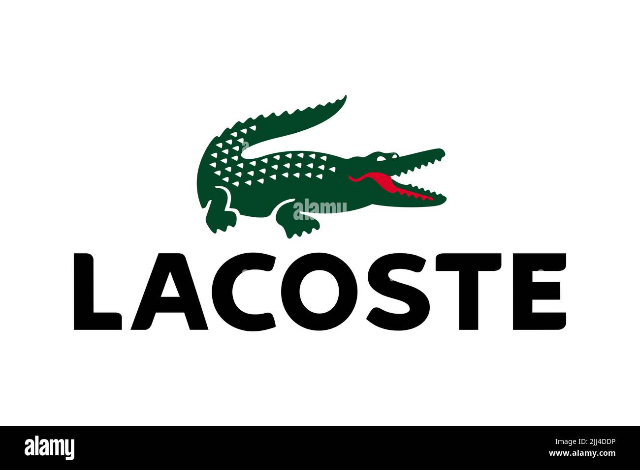 Lacoste, Logo, White background Stock Photo