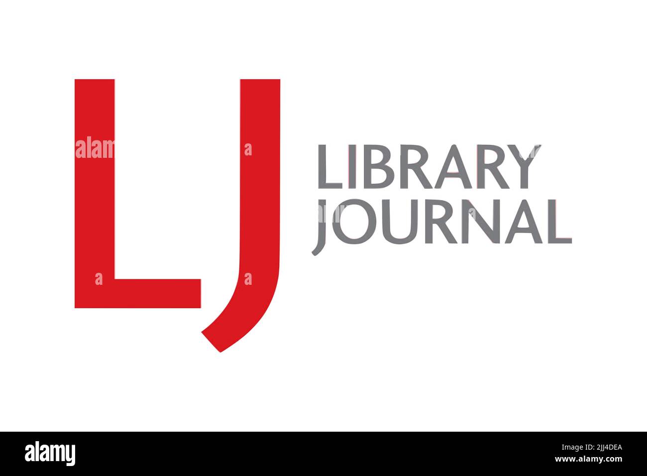 Library Journal, Logo, White background Stock Photo Alamy