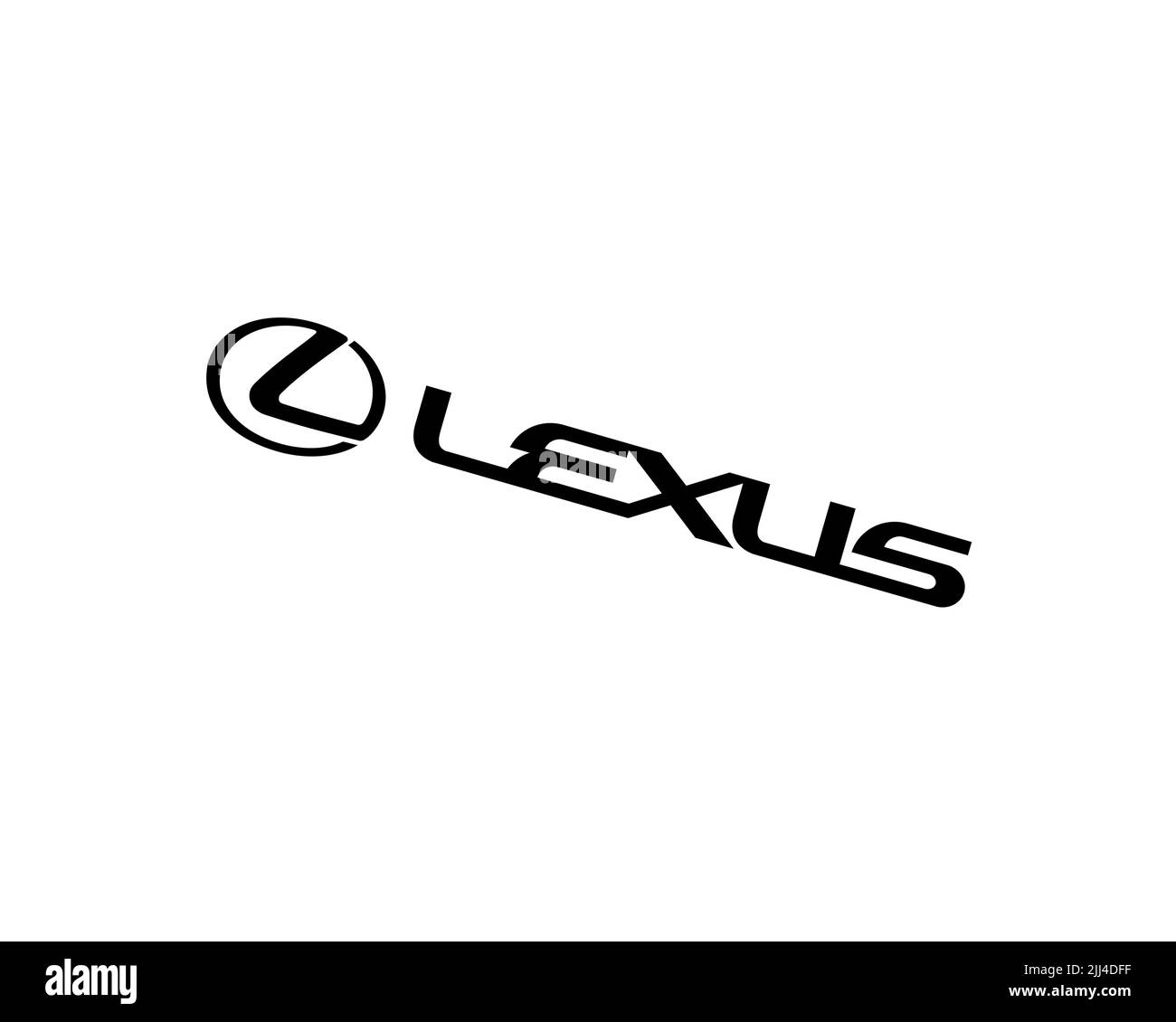 Lexus, Rotated Logo, White Background B Stock Photo
