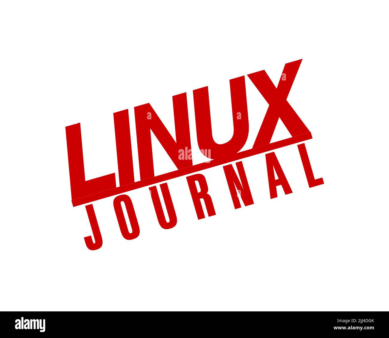 Linux Journal Rotated Logo White Background Stock Photo Alamy