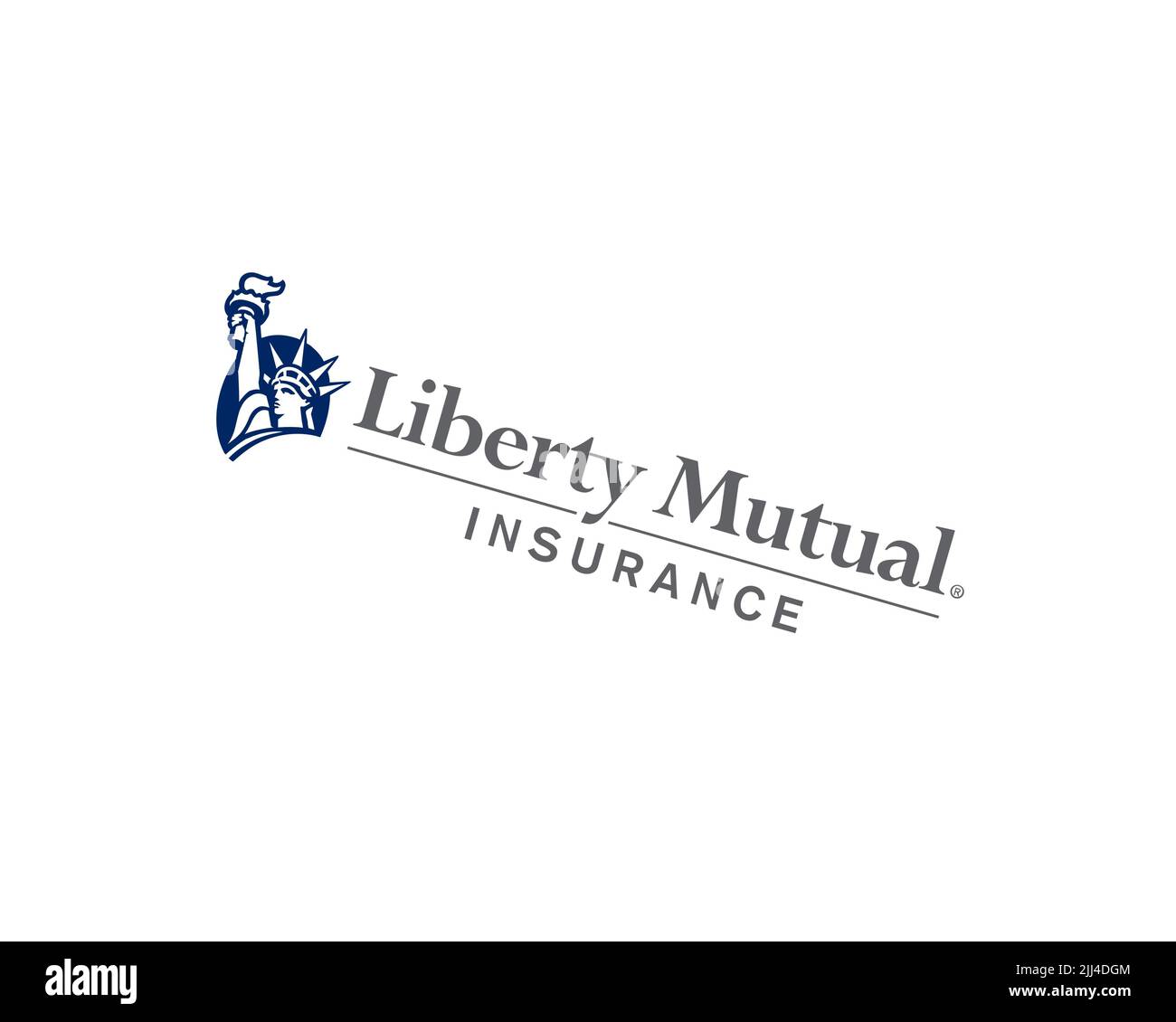 Liberty Mutual, Rotated Logo, White Background B Stock Photo Alamy