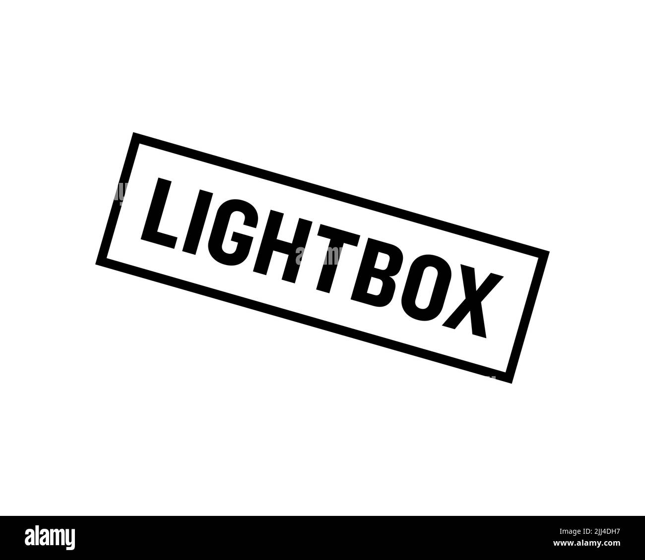 Lightbox New Zealand, rotated logo, white background B Stock Photo Alamy