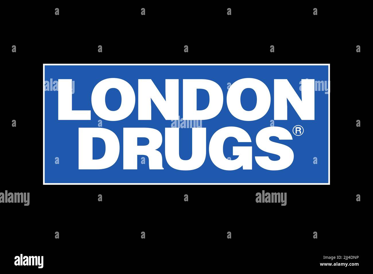 London Drugs, Logo, Black background Stock Photo Alamy