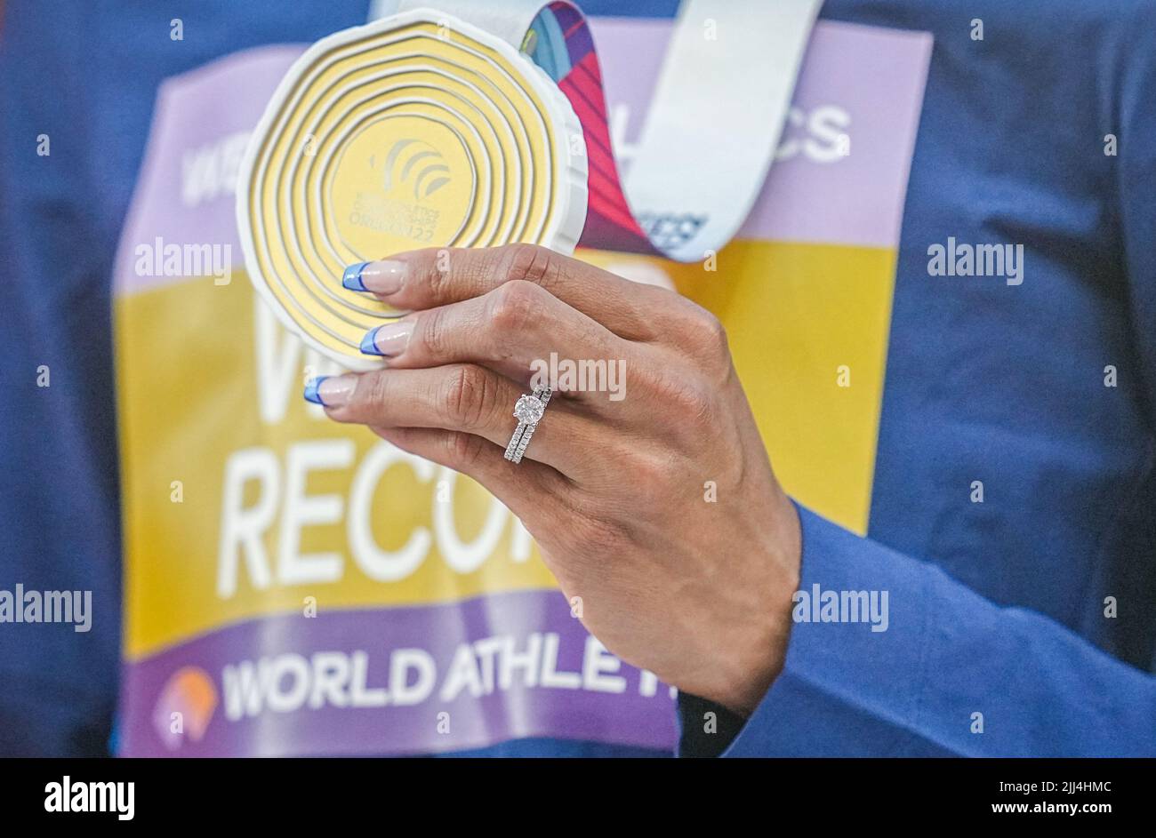 Eugene, USA. 22nd July, 2022. Athletics World Championships, 400m hurdles, final Sydney