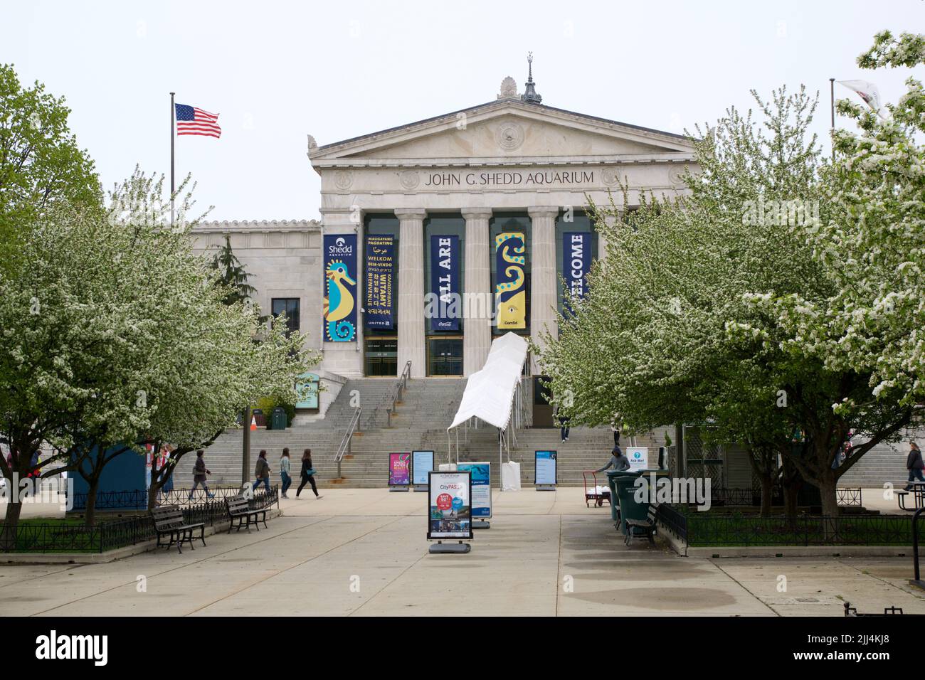 CHICAGO, ILLINOIS, UNITED STATES - 12 May 2018: The Field Museum on the Museum Campus in Chicago is a major tourist attraction Stock Photo