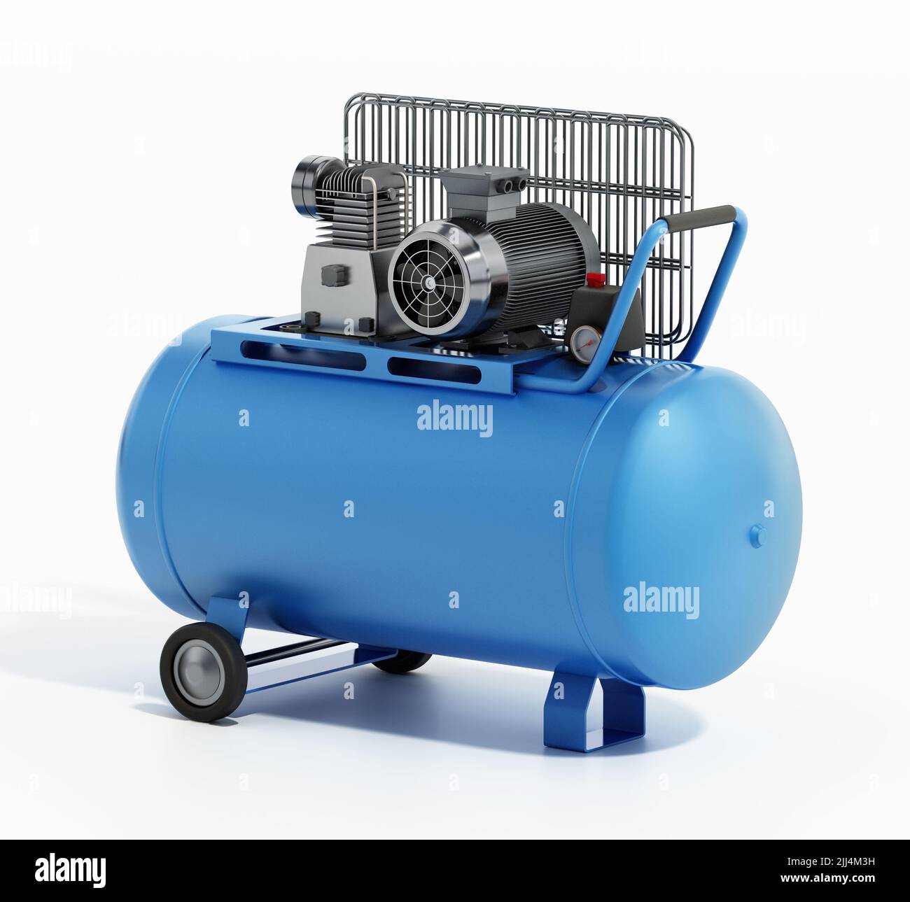 Air compressor isolated on white background. 3D illustration Stock ...