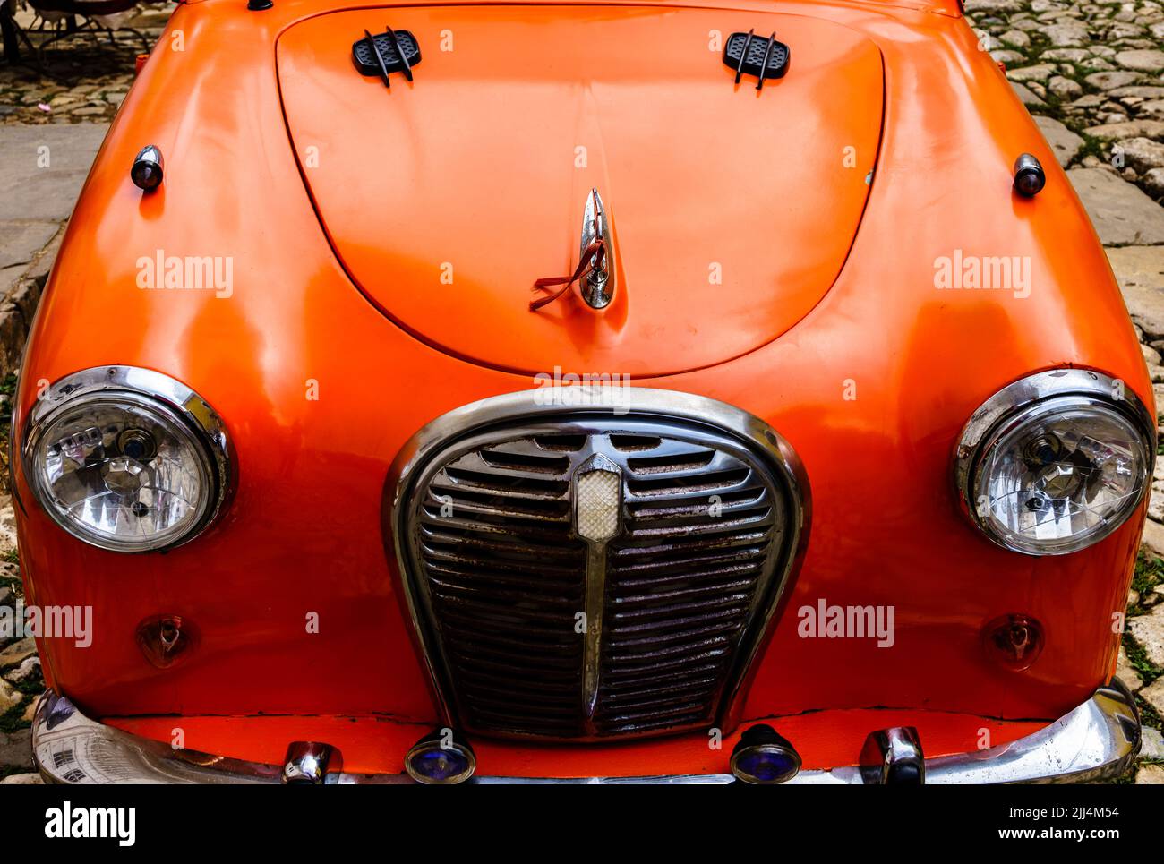Classic American car used as private taxi in Havana, Cuba, 2022 Stock