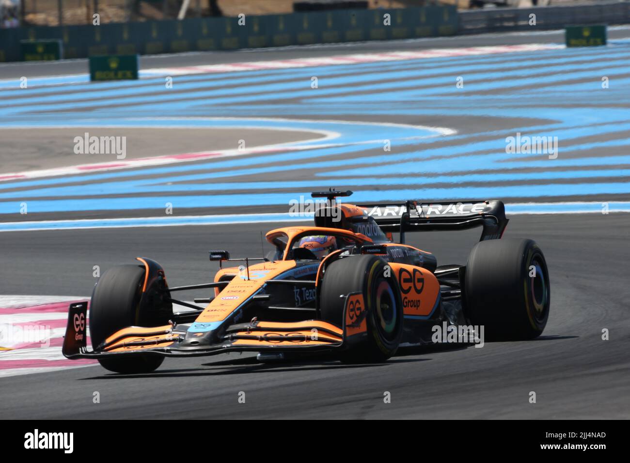 jul 22 2022 Le Castellet, France - F1 2022 France GP - free practice 1 -  Daniel Ricciardo (AUS) McLaren MCL36 Stock Photo