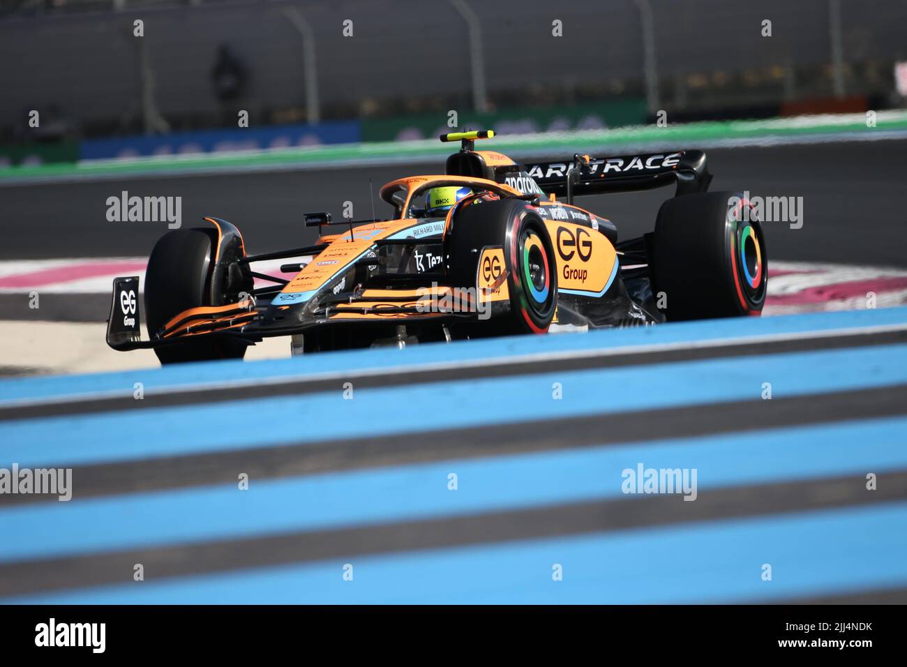 jul 22 2022 Le Castellet, France - F1 2022 France GP - free practice 2 -  Lando Norris (GBR) McLaren MCL36 Stock Photo