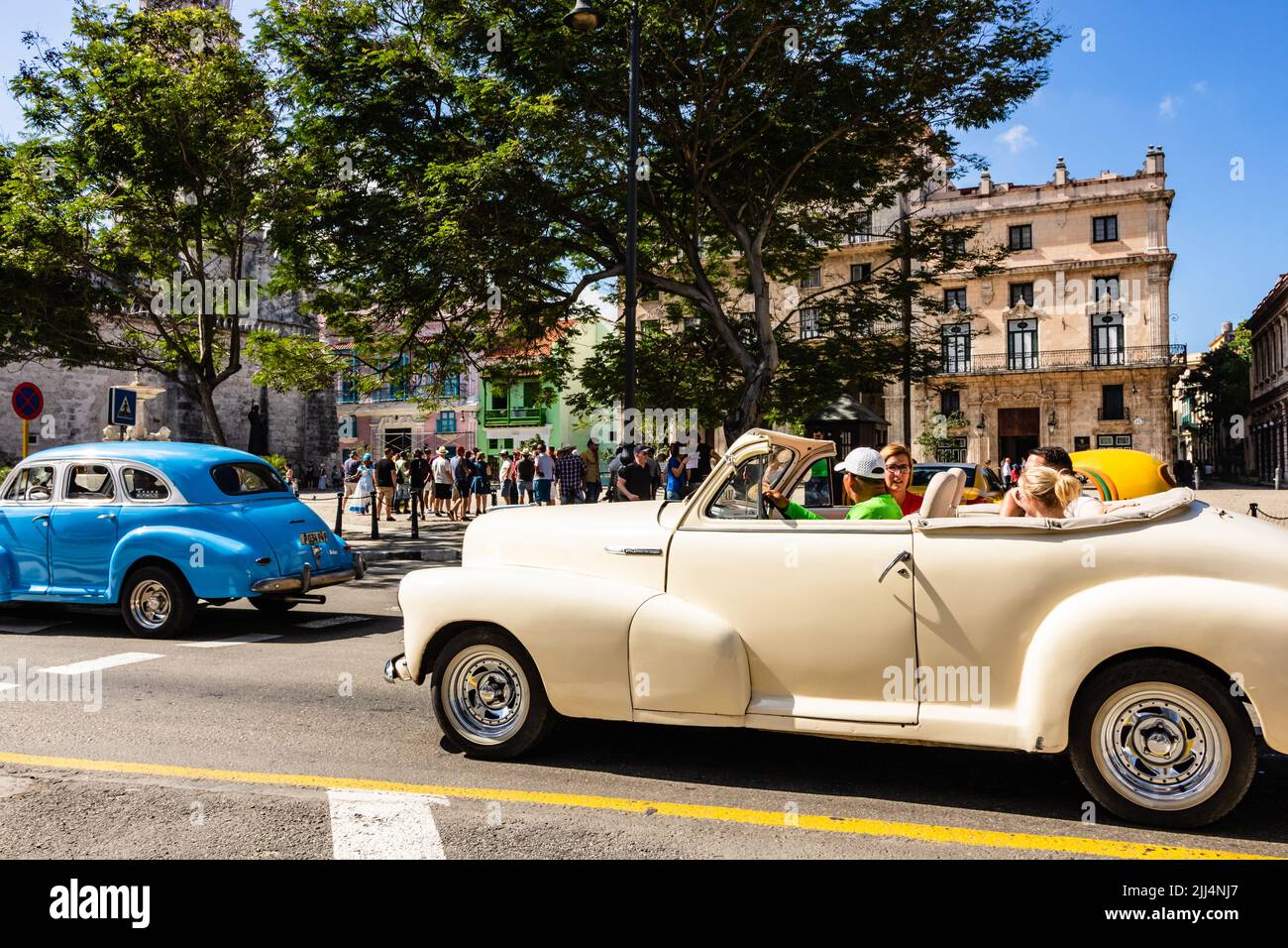 Classic American car used as private taxi in Havana, Cuba, 2022 Stock Photo Alamy