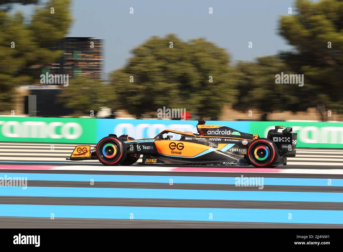 jul 22 2022 Le Castellet, France - F1 2022 France GP - free practice 2 -  Daniel Ricciardo (AUS) McLaren MCL36 Stock Photo