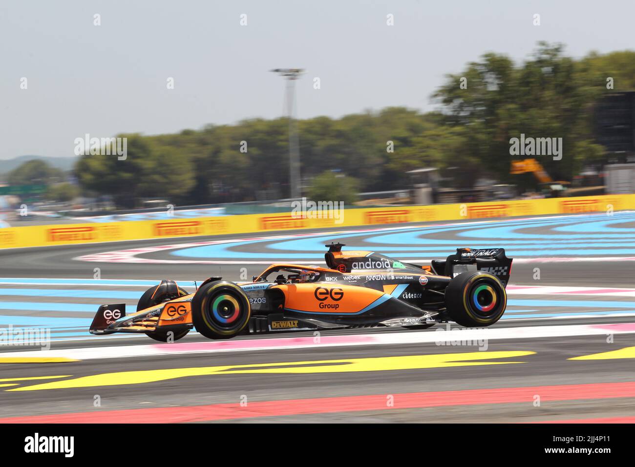 jul 22 2022 Le Castellet, France - F1 2022 France GP - free practice 1 -  Daniel Ricciardo (AUS) McLaren MCL36 Stock Photo
