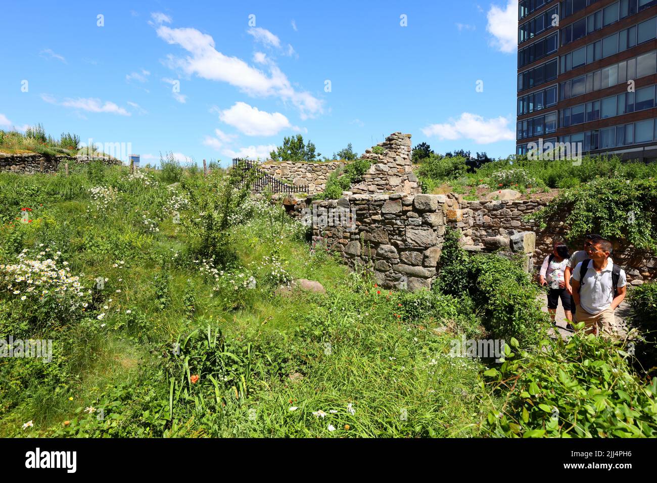 Irish Hunger Memorial, Rockefeller Park, New York. A memorial to An Gorta Mor, the Great Irish Famine of 1845. Stock Photo