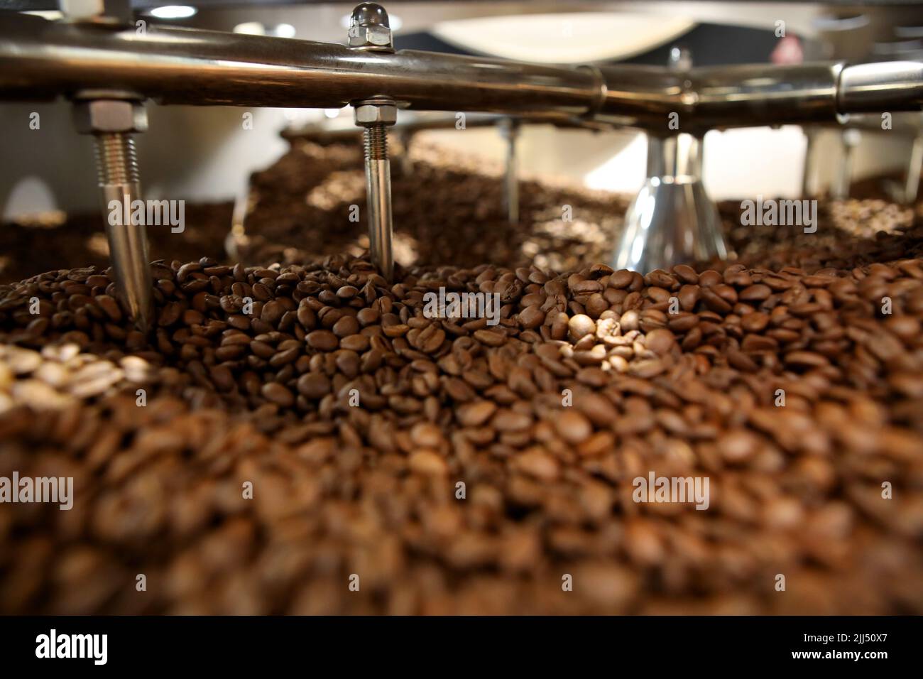 Innovative coffee roaster. The coffee is roasted using high technology