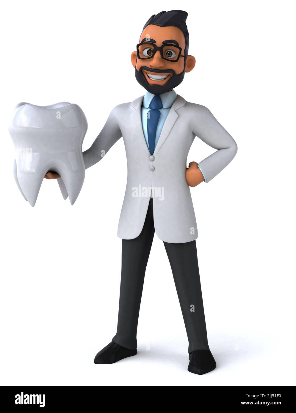 Fun 3D cartoon indian dentist Stock Photo - Alamy