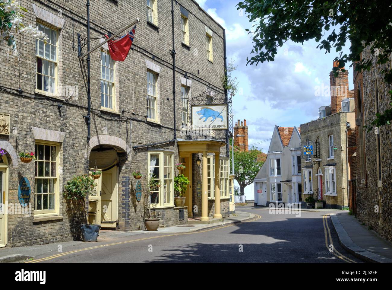 Street view of the Blue Boar Pub Maldon Essex Stock Photo Alamy