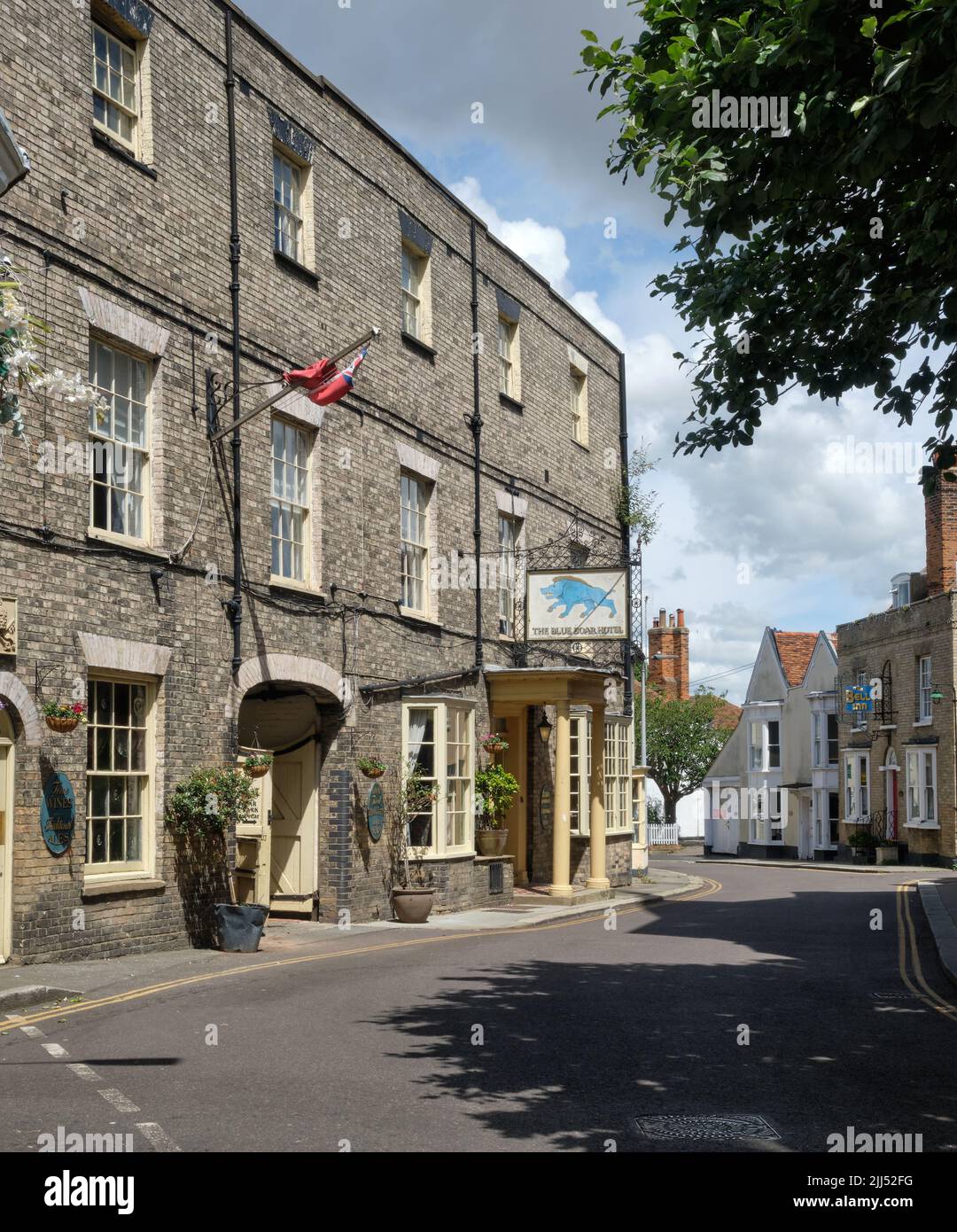 Street view of the Blue Boar Pub Maldon Essex Stock Photo Alamy