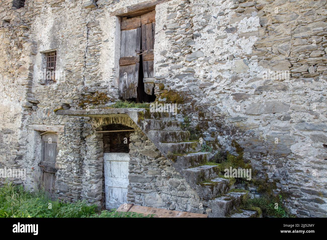 beautiful old houses, Albosaggia, SO, Valtellina, Italy, Europe Stock Photo