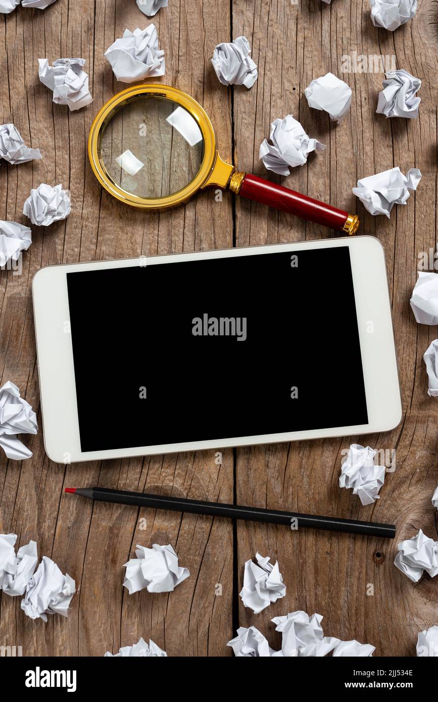 Tablet With Important Information With Paper Wraps, Pencil And