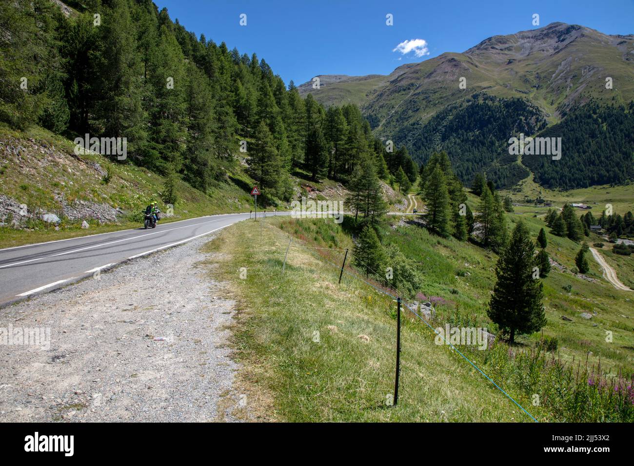 'La Forcola di Livigno', on the way to Livigno, from the Swiss border, SO, Valtellina, Italy Stock Photo
