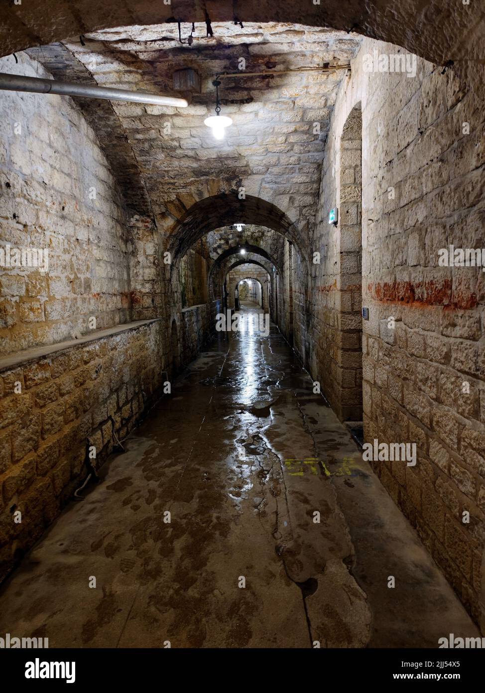 Corridor walkway in Fort Vaux in Verdun France Stock Photo