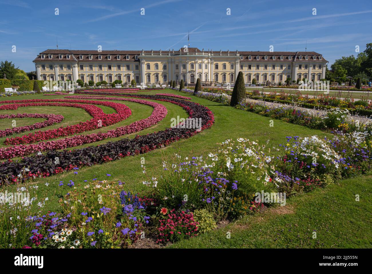 The 18th century Baroque Residenzschloss Ludwigsburg, inspired by