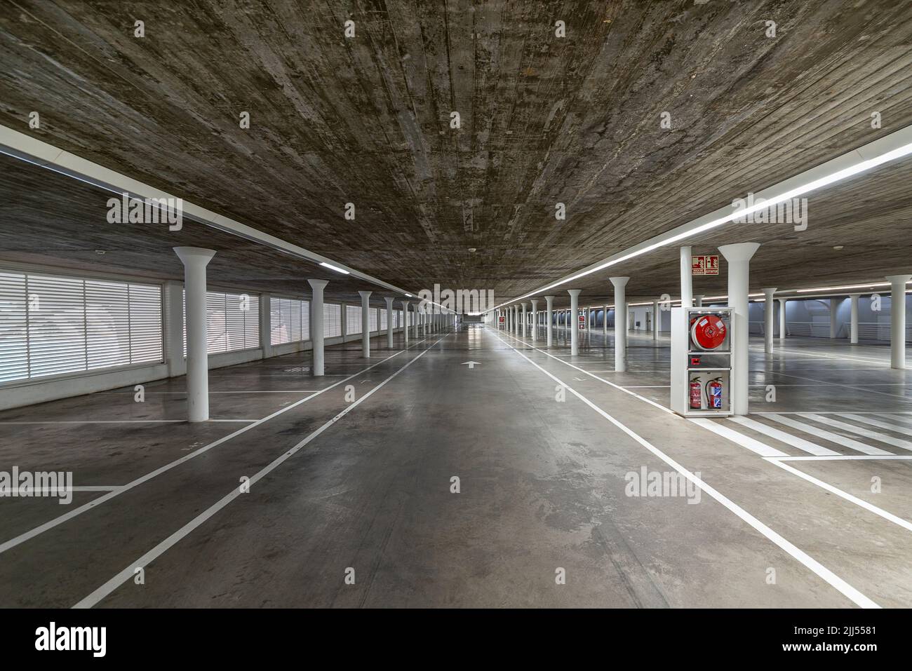Empty muti storey car park Stock Photo