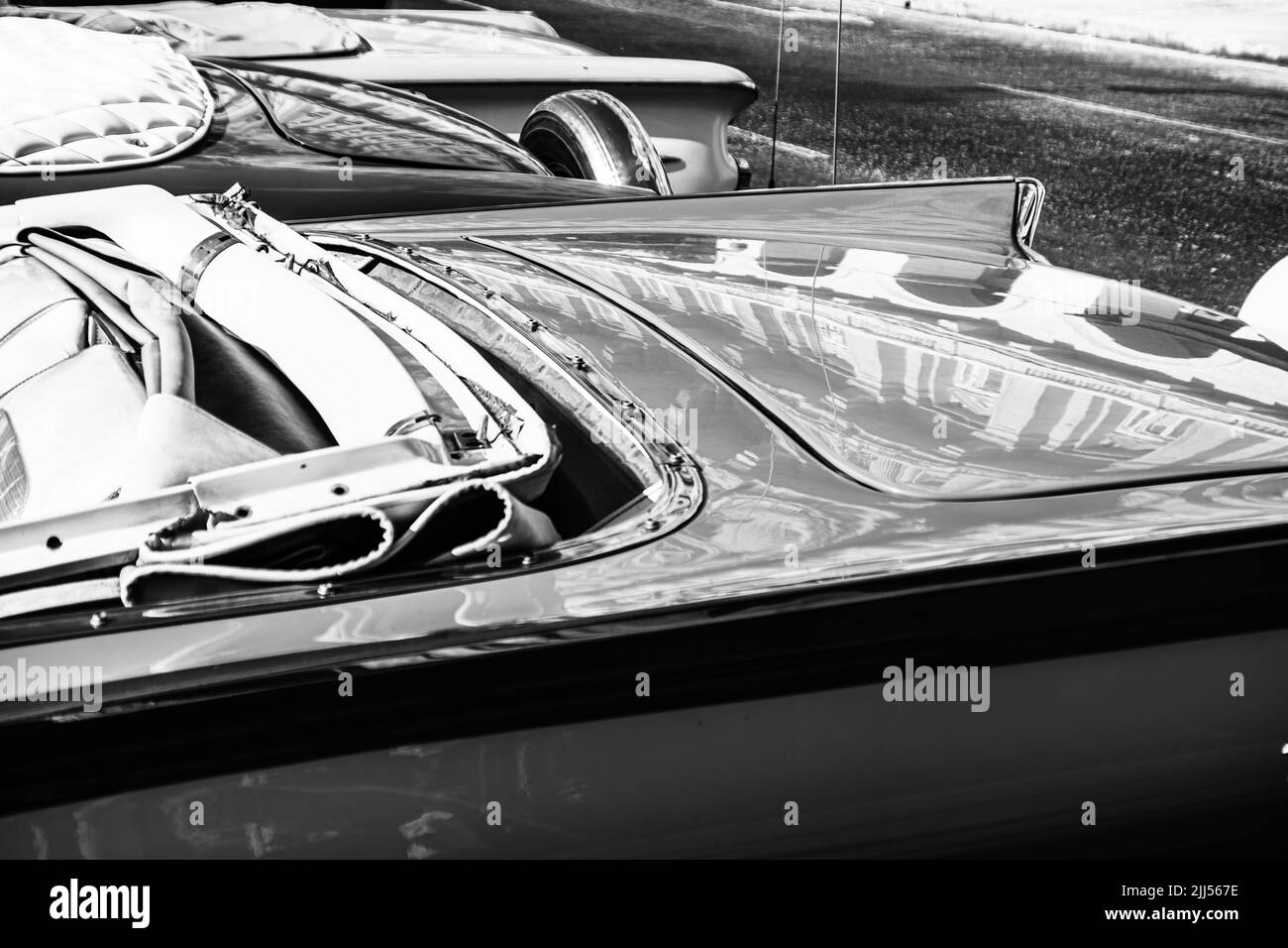 Classic American car used as private taxi in Havana, Cuba, 2022 Stock