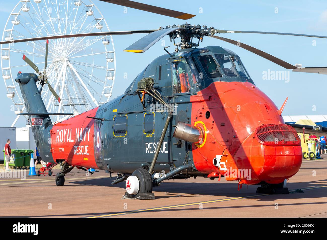 Westland Wessex HU.5 XT761 of Historic Helicopters at the Royal International Air Tattoo, RIAT airshow, RAF Fairford, Gloucestershire, UK Stock Photo